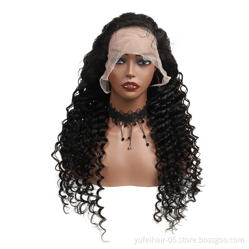 Cuticle Aligned Virgin Indian Hair Wig Raw Unprocessed Lace Frontal Wig Deep Wave Women Human Hair Lace Front Wigs